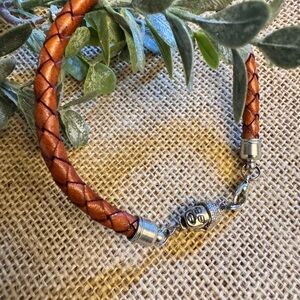 Buddha Head Brown leather Bracelet